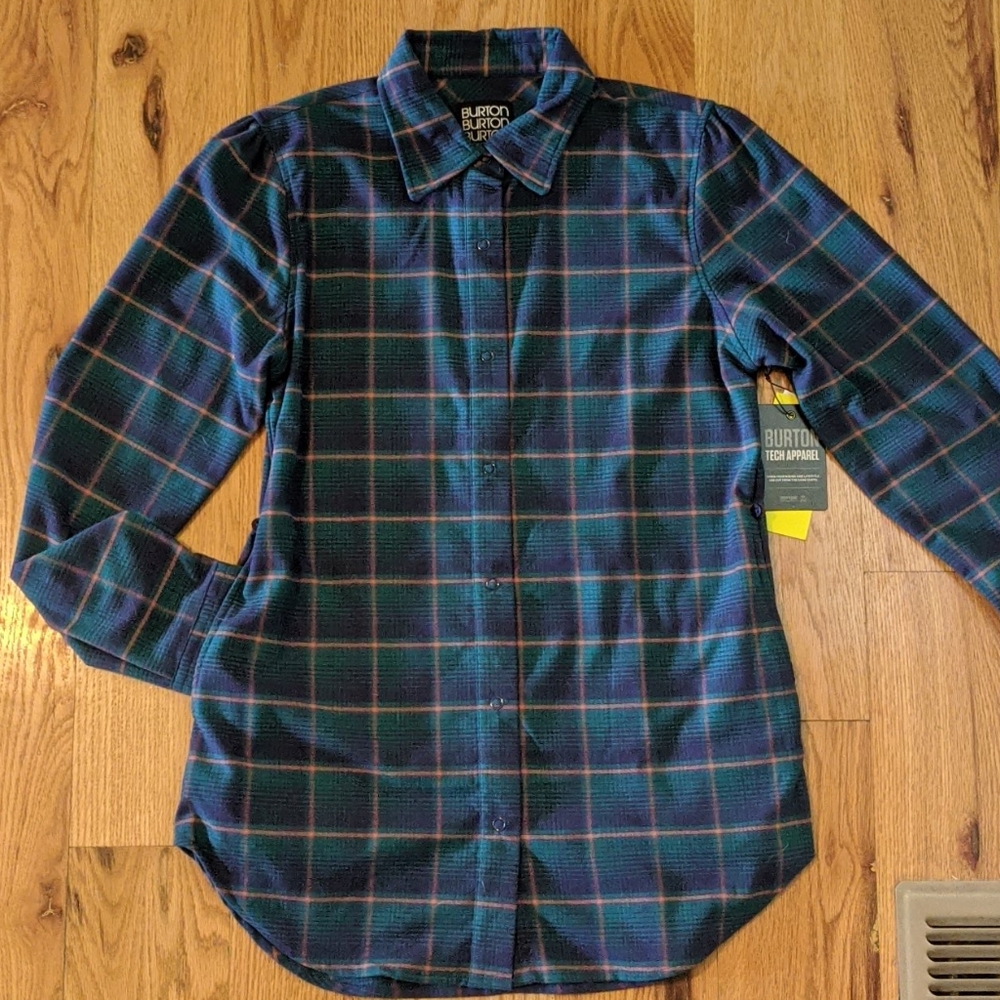 Burton plaid button down shirt